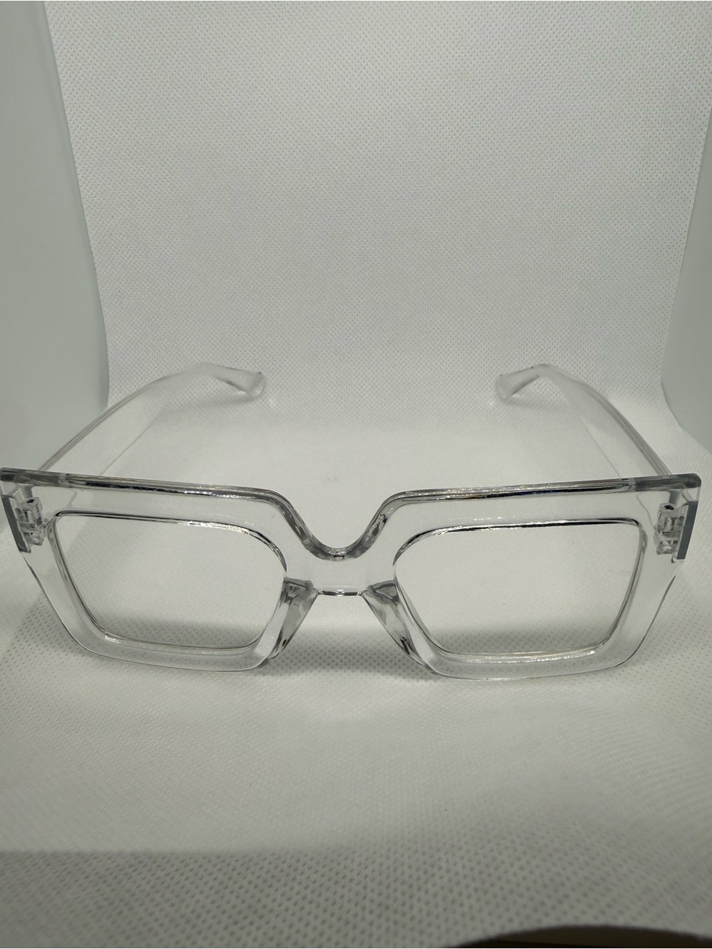 Clear Oversized Square Frame Women’s Glasses